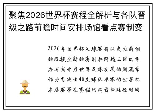 聚焦2026世界杯赛程全解析与各队晋级之路前瞻时间安排场馆看点赛制变化